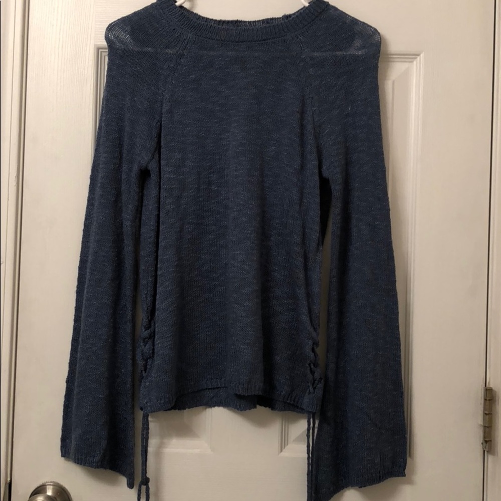 Blue knit sweater